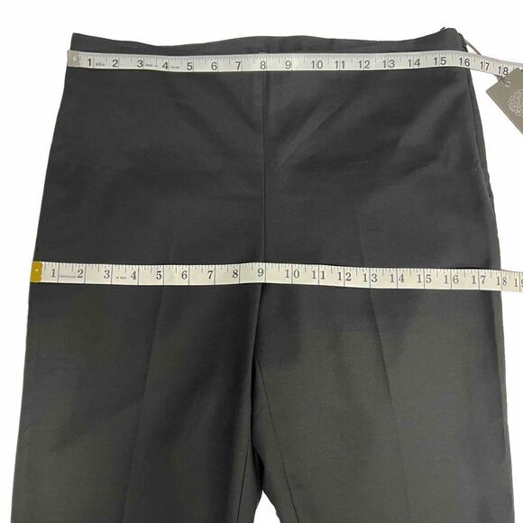 Vince Camuto Trouser Pants Satiny Black Side Zipper Ankle Slits Stretch Women 8 - Picture 3 of 13
